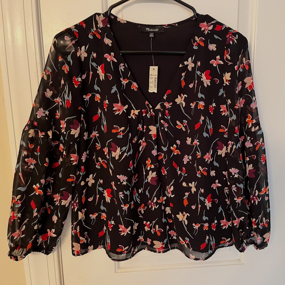 Madewell floral blouse